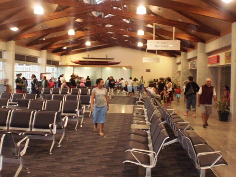 International gate lounge of Rarotonga International Airport